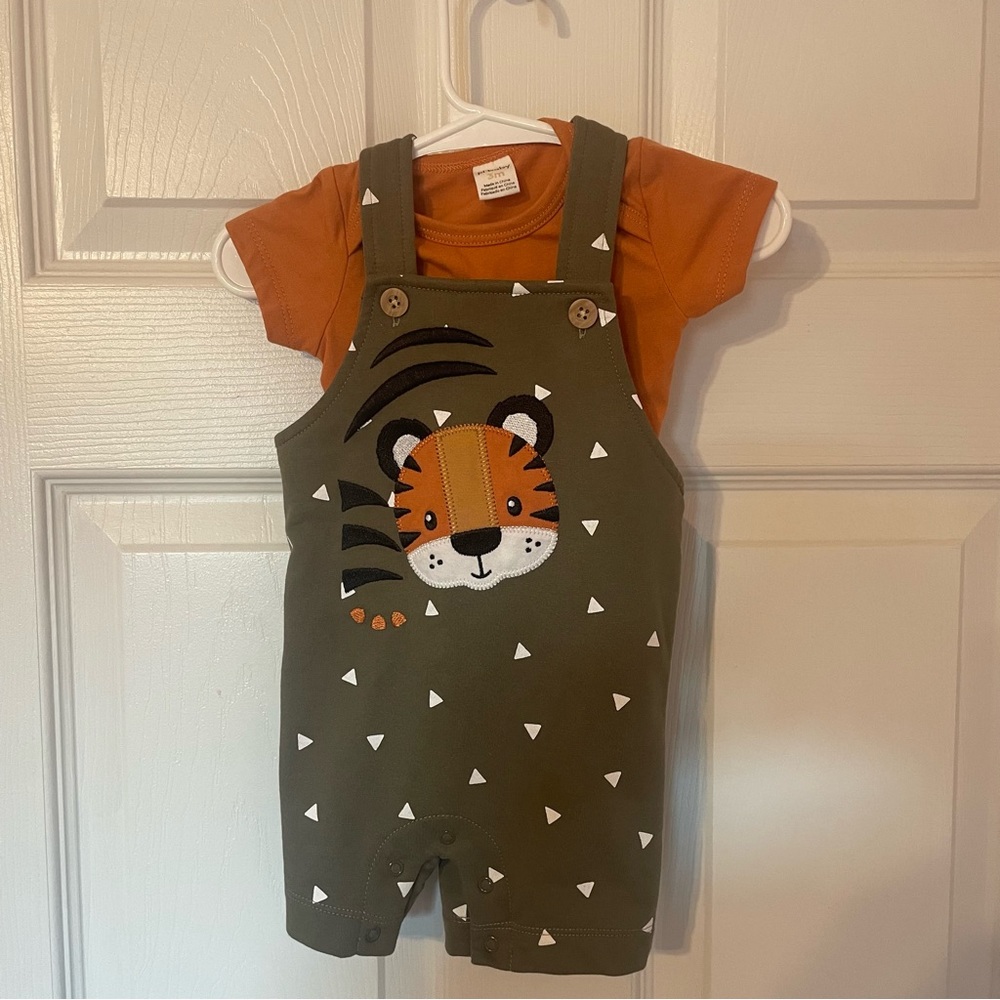 Adorable Tiger Overalls Infant Outfit